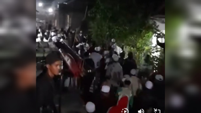 Tangkapan layar bentrok di Pemalang. [X]